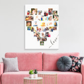 Toile Coeur en forme 29 Photo Collage Love Script (Insitu(Salon))