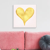 Toile Coeur étincelant d'or (Insitu(Salon))