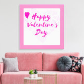 TOILE COEUR "HEUREUSE SAINTE-VALENTIN" (Insitu(Salon))