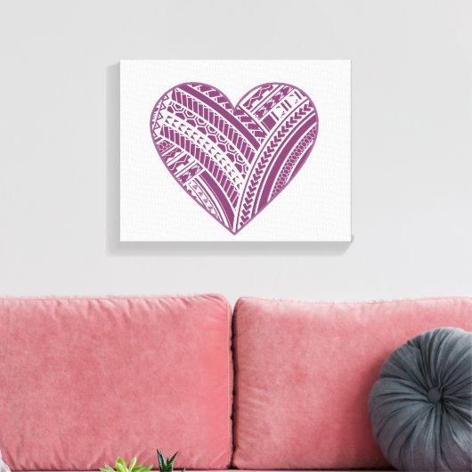 Toile Coeur polynésien (Insitu(Salon))