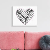Toile Coeur polynésien (Insitu(Salon))