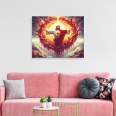 Toile coeur sacré jésus Solennité du plus sacré (Insitu(Salon))