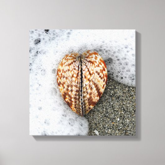 Toile Coeur sur la plage (Recto)