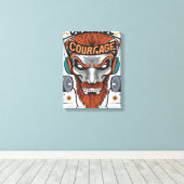 Toile Coeurs braves : Citations de courage inspirationne (Insitu (Plancher de Bois))