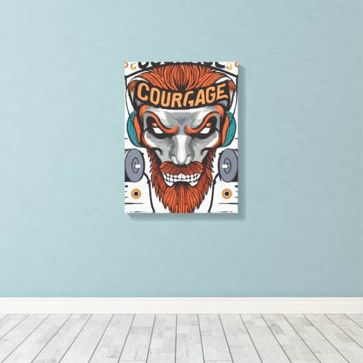 Toile Coeurs braves : Citations de courage inspirationne (Insitu (Plancher de Bois))