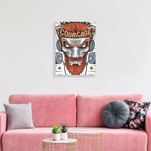 Toile Coeurs braves : Citations de courage inspirationne (Insitu(Salon))