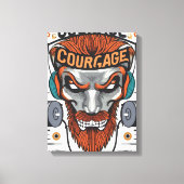 Toile Coeurs braves : Citations de courage inspirationne (Recto)