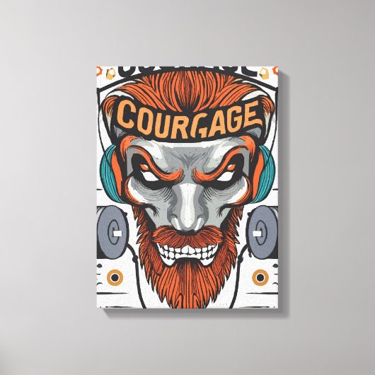 Toile Coeurs braves : Citations de courage inspirationne (Recto)