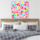 Toile Coeurs colorés mignons motif (Insitu(Chambre))