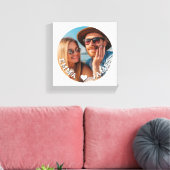 Toile Coeurs d'amour mignons Photo de couples avec des n (Insitu(Salon))
