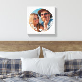 Toile Coeurs d'amour mignons Photo de couples avec des n (Insitu(Chambre))