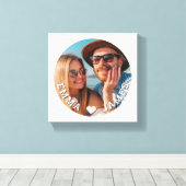 Toile Coeurs d'amour mignons Photo de couples avec des n (Insitu (Plancher de Bois))