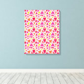 Toile Coeurs de gribouillis avec Motif et texture (Insitu (Plancher de Bois))