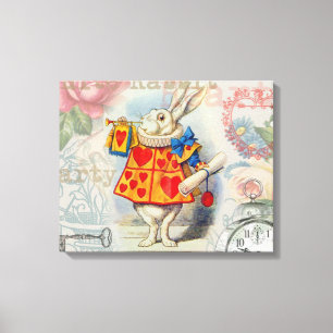 Toile Cœurs de Lapin Blanc Alice Classique