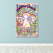 Toile Coeurs de printemps Cancer ne peut pas Angel Peint (Insitu (Plancher de Bois))