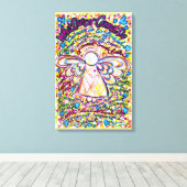 Toile Coeurs de printemps Cancer ne peut pas Angel Peint (Insitu (Plancher de Bois))