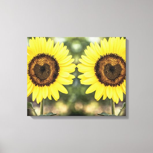 Toile Coeurs de tournesol amoureux (Recto)