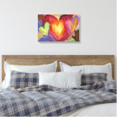 Toile Coeurs et mains Diversité Peinture Canvas Art Impr (Insitu(Chambre))