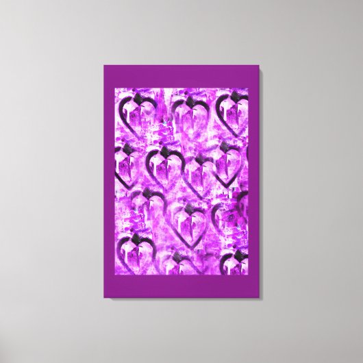 Toile Coeurs pourpres (Recto)