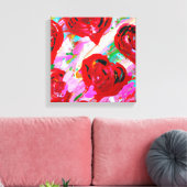 Toile Coeurs roses (Insitu(Salon))