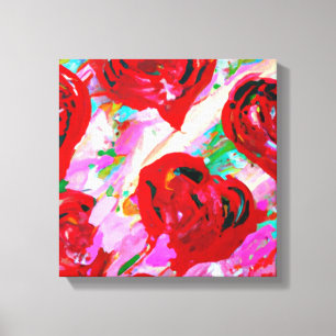 Toile Coeurs roses