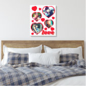 Toile Coeurs rouges personnalisés forme photo (Insitu(Chambre))
