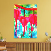 Toile Coeurs saignants Aquarelle abstraite (Insitu(Salon))