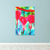 Toile Coeurs saignants Aquarelle abstraite (Insitu (Plancher de Bois))