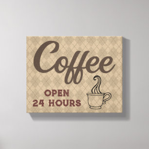 Toile Coffee Shop Retro Diner Art des signes