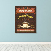 Toile Coffee shop with Mug Create Your Own Personalized (Insitu (Plancher de Bois))