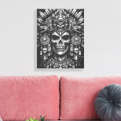 Toile Coiffe de crâne aztèque par BurnsInHell (Insitu(Salon))