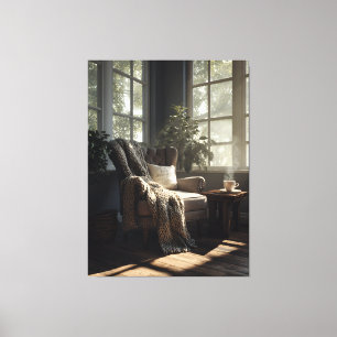 Toile Coin Chaise Longue Ensoleillé Cosy