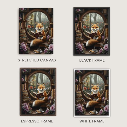 Toile Coin Lecture Fantaisiste Renard