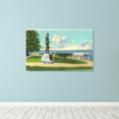 Toile Coles Hill Vue sur la statue du Massasoit (Insitu (Plancher de Bois))