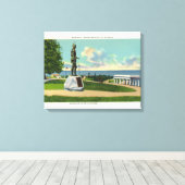 Toile Coles Hill Vue sur la statue du Massasoit (Insitu (Plancher de Bois))