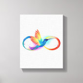 Toile Colibri arc-en-ciel avec symbole Infinity (Recto)