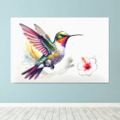 Toile Colibri Au Crayon Coloré Avec Fleur (Insitu (Plancher de Bois))