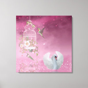 Toile Colibri et cygne