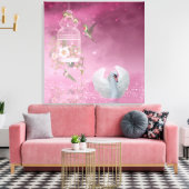 Toile Colibri et cygne (Insitu(Salon))