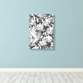 Toile Colibri et fuchsia (Insitu (Plancher de Bois))