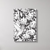 Toile Colibri et fuchsia (Recto)