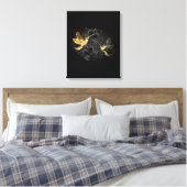 Toile Colibri noir et or (Insitu(Chambre))