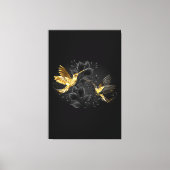 Toile Colibri noir et or (Recto)