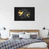Toile Colibri noir et or (Insitu(Chambre))