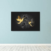 Toile Colibri noir et or (Insitu (Plancher de Bois))