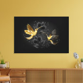 Toile Colibri noir et or (Insitu(Salon))
