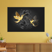 Toile Colibri noir et or (Insitu(Salon))