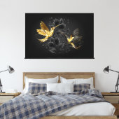 Toile Colibri noir et or (Insitu(Chambre))