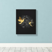 Toile Colibri noir et or (Insitu (Plancher de Bois))