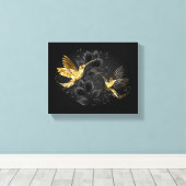 Toile Colibri noir et or (Insitu (Plancher de Bois))